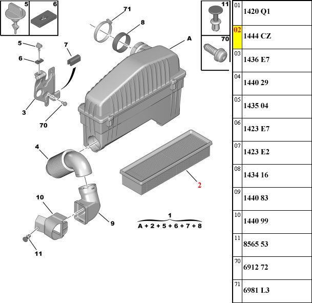 1444QN Filtro De Ar Medida 338x102x44 Na Lyon Parts