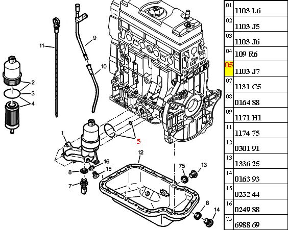 1103j7 citroen уплотнитель