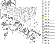 1336J4-Flange da valula termostatica - 3 Parafusos