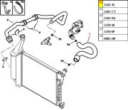 1343JL-Mangueira Superior do Radiador